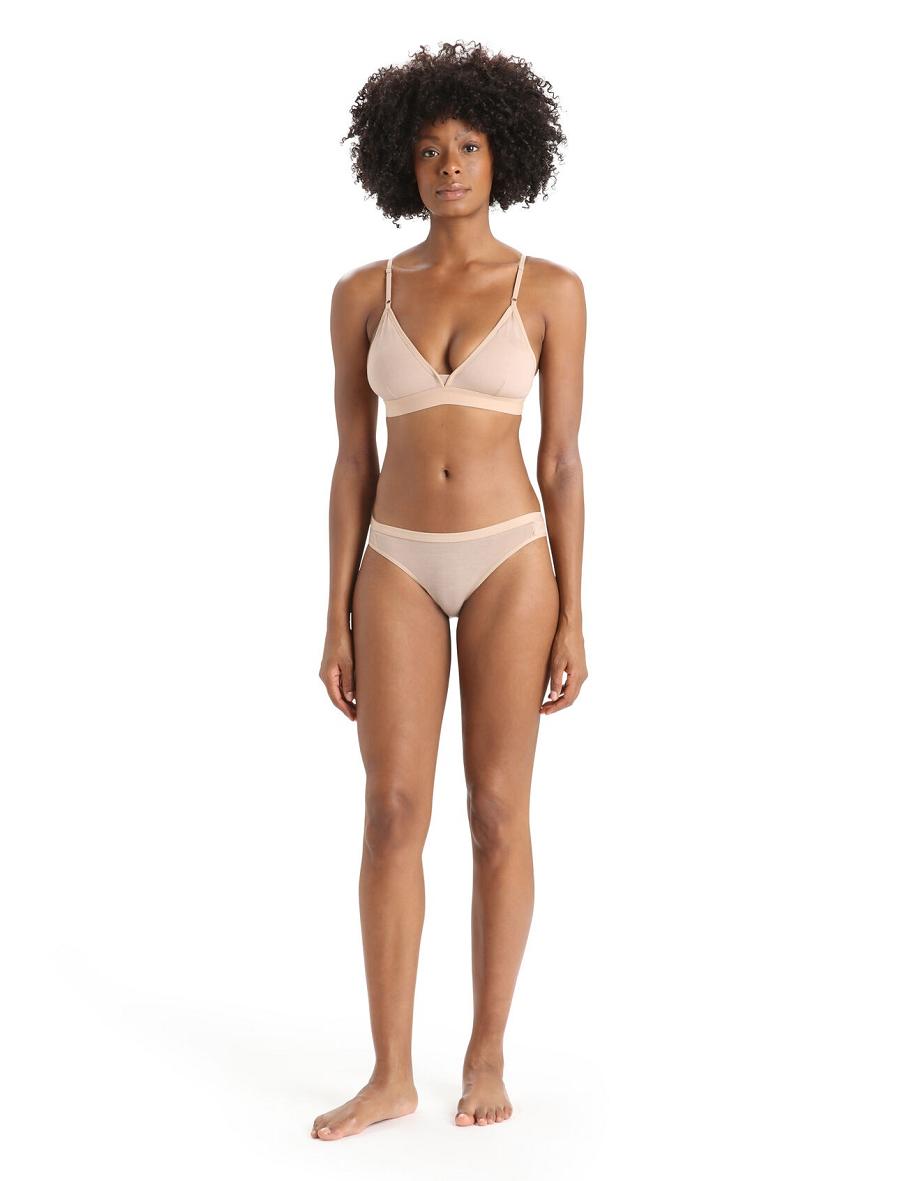 Praline Icebreaker Merino Siren Bikini Briefs Women's One Piece & Sets | AU 1737XYUF